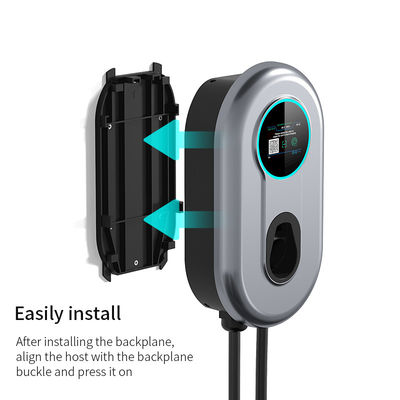 estación del cargador de 48A Wallbox EV con la pantalla LCD APP Wifi/Bluetooth 11,52 cargador del hogar del tipo 1 EV del kilovatio