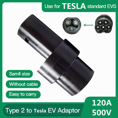 Adaptador de 22KW Tipo 2 a convertidor de adaptador de carga Tesla EV DC 500V