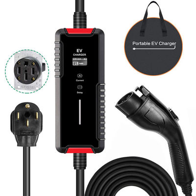 SAE J1772 32A Monofásico Tipo 1 Estación de carga portátil EV AC Cargador para el hogar Corriente ajustable