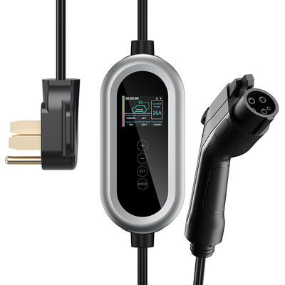 Estándar americano de la CA del hogar EV de carga de las estaciones 16A del tipo 1 del cargador elegante portátil del coche eléctrico