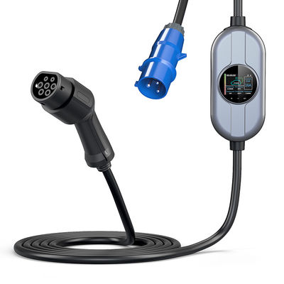 CA portátil 250V de la estación de carga del Type2 IEC62196 16A EV del cargador del coche de EV