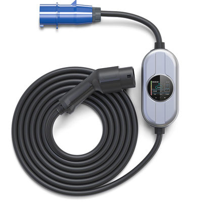 CA portátil 250V de la estación de carga del Type2 IEC62196 16A EV del cargador del coche de EV