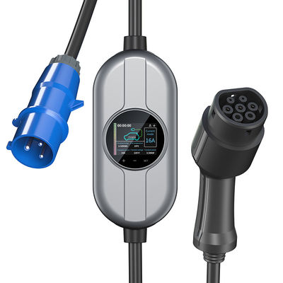 Cargador de la CA 250V EV del Type2 para la pila de carga actual del vehículo eléctrico 16A Adjusement