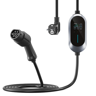 CE rápido de la estación de carga EV Cahrger del hogar 16A del vehículo eléctrico elegante portátil de la UE, RoHS, IP65